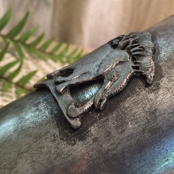 Vintage Pen Holder With Pewter Elephant Design Metzke 1974 - Picture 5 of 9